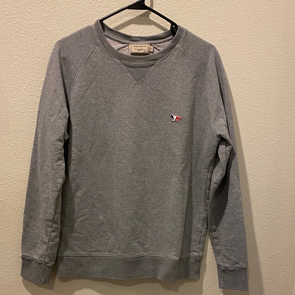 Maison kitsune men’s small gray sweatshirt